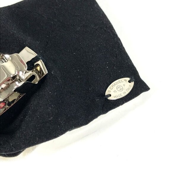 Chanel Barrette CC Logo Ribbon Silk White Hair Accessory Hair Clip main image 6